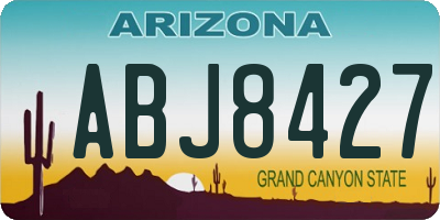 AZ license plate ABJ8427