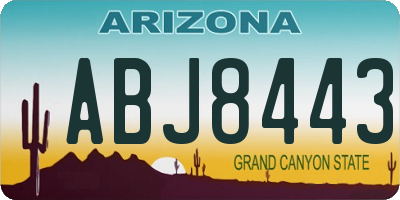 AZ license plate ABJ8443