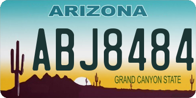 AZ license plate ABJ8484