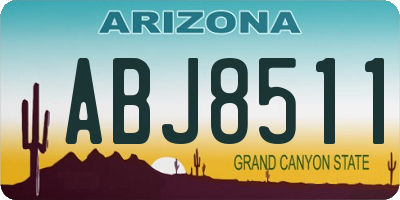 AZ license plate ABJ8511
