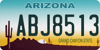 AZ license plate ABJ8513