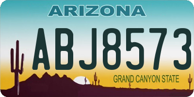 AZ license plate ABJ8573