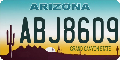 AZ license plate ABJ8609