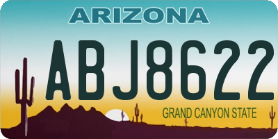AZ license plate ABJ8622