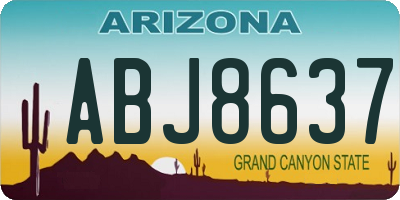 AZ license plate ABJ8637