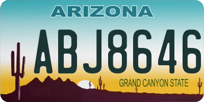 AZ license plate ABJ8646