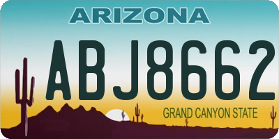AZ license plate ABJ8662