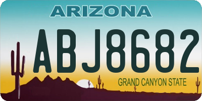 AZ license plate ABJ8682