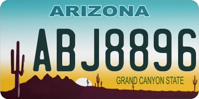 AZ license plate ABJ8896