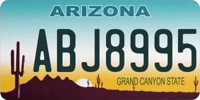 AZ license plate ABJ8995