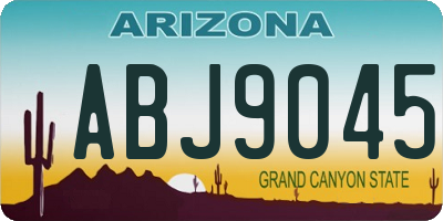 AZ license plate ABJ9045