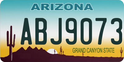 AZ license plate ABJ9073