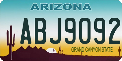 AZ license plate ABJ9092