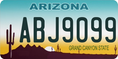 AZ license plate ABJ9099