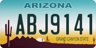 AZ license plate ABJ9141