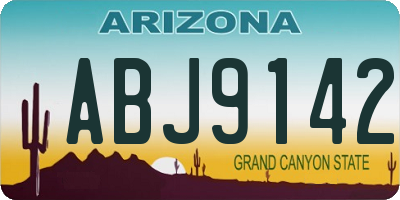 AZ license plate ABJ9142