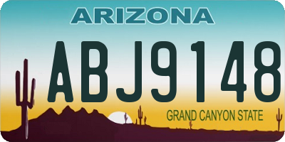 AZ license plate ABJ9148