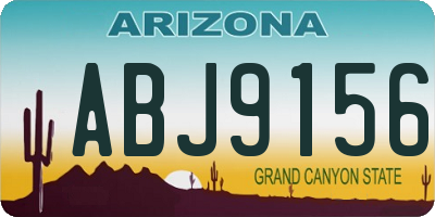 AZ license plate ABJ9156