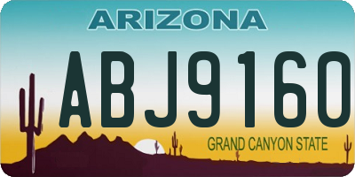 AZ license plate ABJ9160