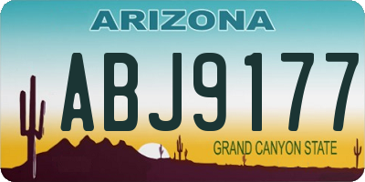 AZ license plate ABJ9177