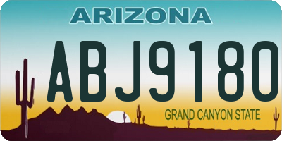 AZ license plate ABJ9180