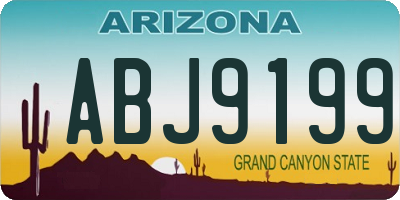 AZ license plate ABJ9199
