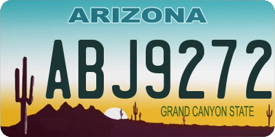 AZ license plate ABJ9272