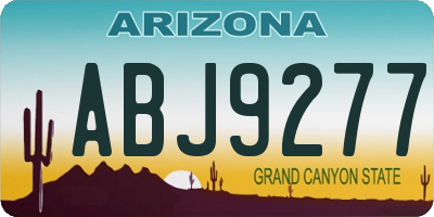 AZ license plate ABJ9277