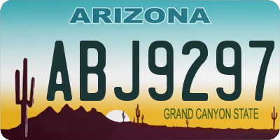 AZ license plate ABJ9297