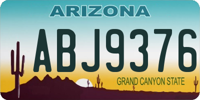 AZ license plate ABJ9376