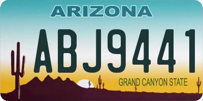 AZ license plate ABJ9441