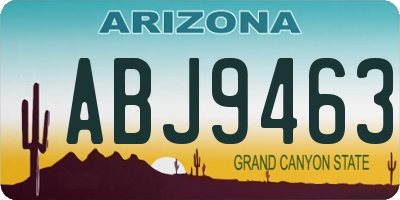 AZ license plate ABJ9463