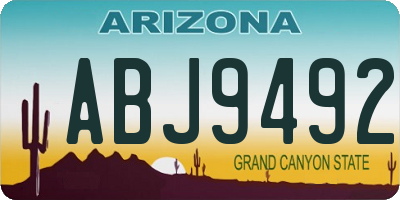 AZ license plate ABJ9492