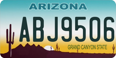 AZ license plate ABJ9506