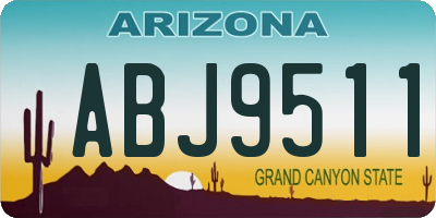 AZ license plate ABJ9511