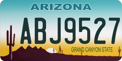 AZ license plate ABJ9527