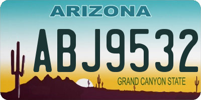 AZ license plate ABJ9532