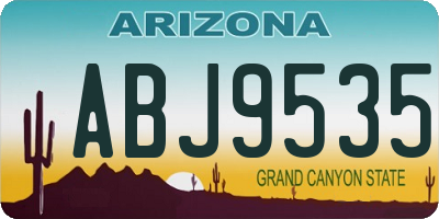 AZ license plate ABJ9535