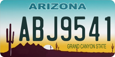 AZ license plate ABJ9541