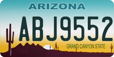 AZ license plate ABJ9552