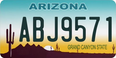AZ license plate ABJ9571