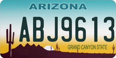 AZ license plate ABJ9613