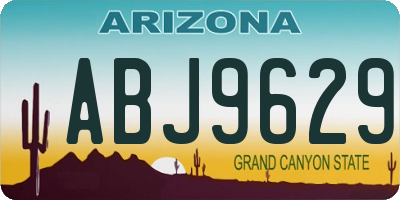 AZ license plate ABJ9629