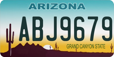 AZ license plate ABJ9679
