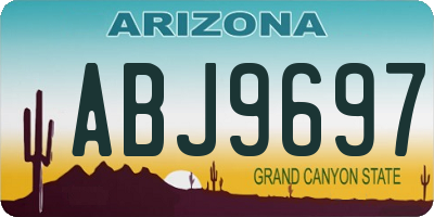 AZ license plate ABJ9697
