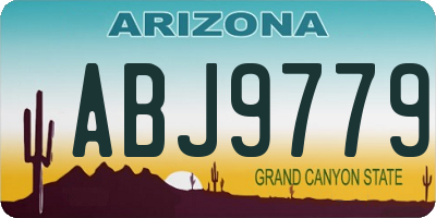 AZ license plate ABJ9779
