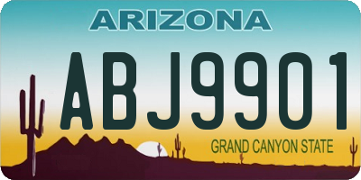 AZ license plate ABJ9901