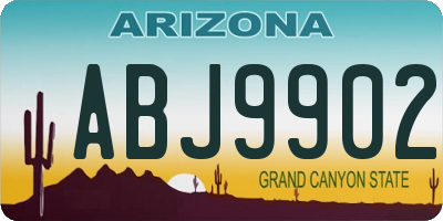 AZ license plate ABJ9902