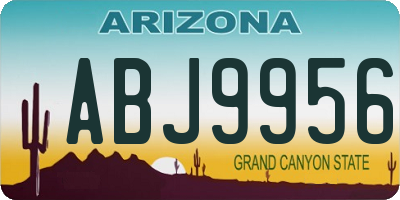 AZ license plate ABJ9956