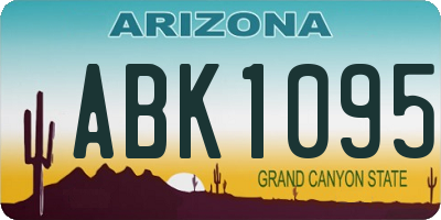 AZ license plate ABK1095